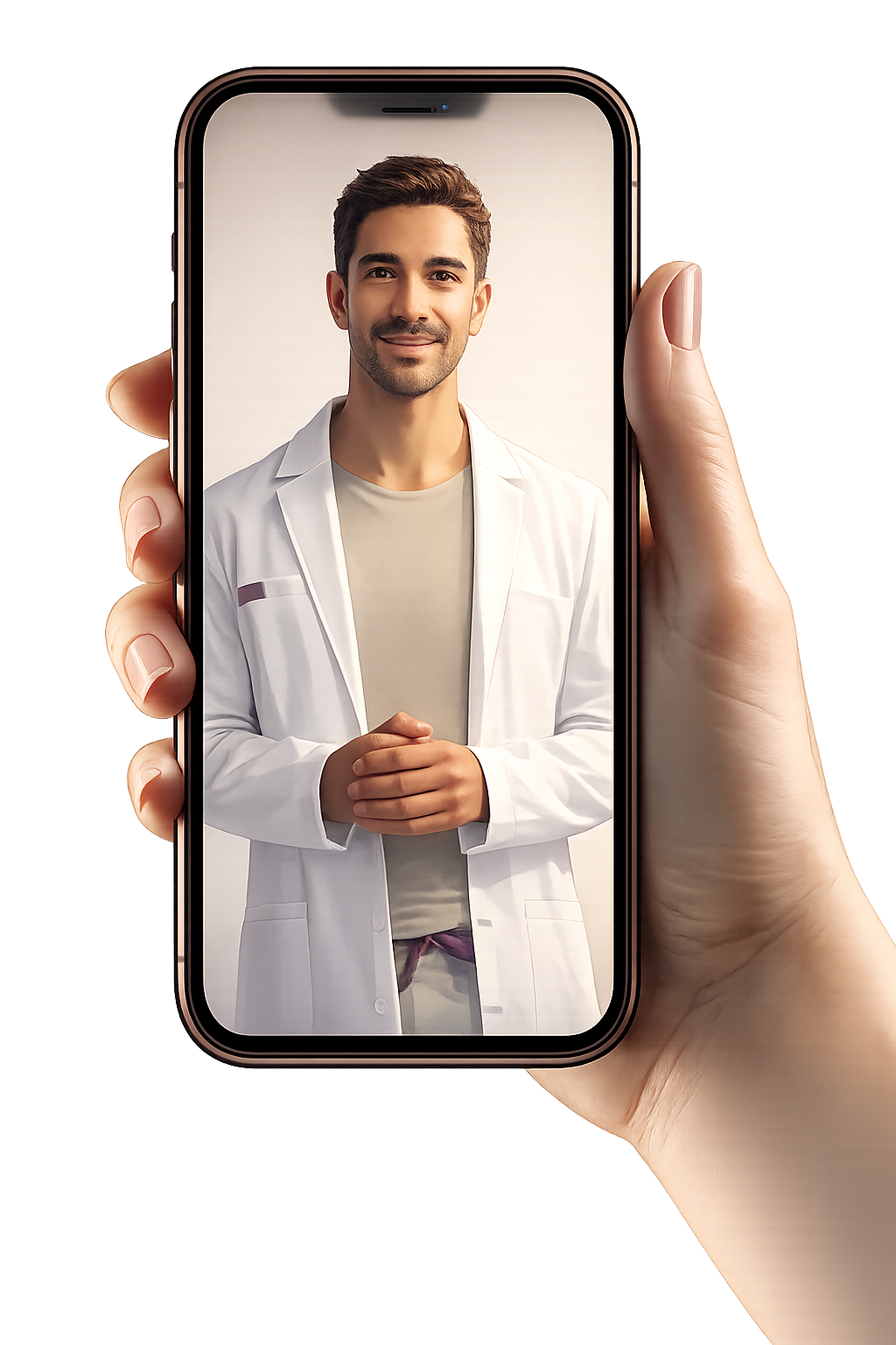 DoctorLife-Arzt im Videoanruf vom Handy